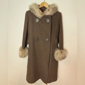 1960s Fur-Trimmed Pea Coat